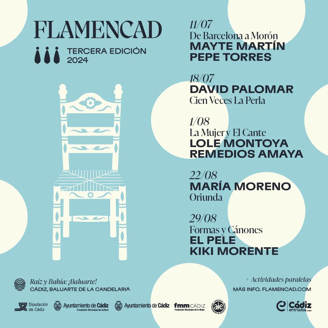 La tercera edición de ‘Flamencad’ regresa al verano de Cádiz con artistas de antaño y contemporáneos.