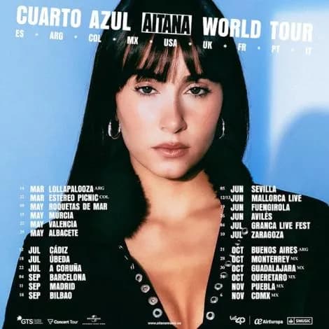 Concierto de Aitana en Cádiz: "Cuarto Azul World Tour"